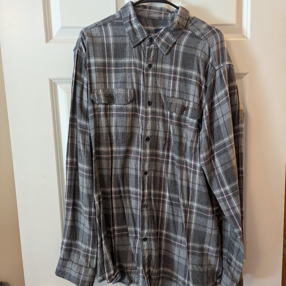 Men's Flannel light pink, and Gray